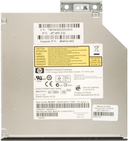 Привод HP SATA DVD-RW Slim 12.7 mm (481043-B21)