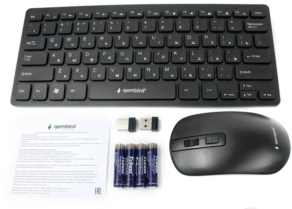 Клавиатура + мышь KBS-9100 беспроводной 84 кл. приемник 2,4 ГГЦ, 1600 DPI, 14 FN-клавиш