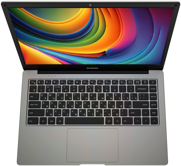 Ноутбук Digma EVE 14 P4850 (DN14N5-8CXW01) 14" 1920x1080 (Full HD), IPS, Intel Pentium Silver N5030, 1100 МГц, 8 Гб DDR4, 256 Гб SSD, Intel UHD Graphics 605, Wi-Fi, Bluetooth, Windows 11 Professional, серый