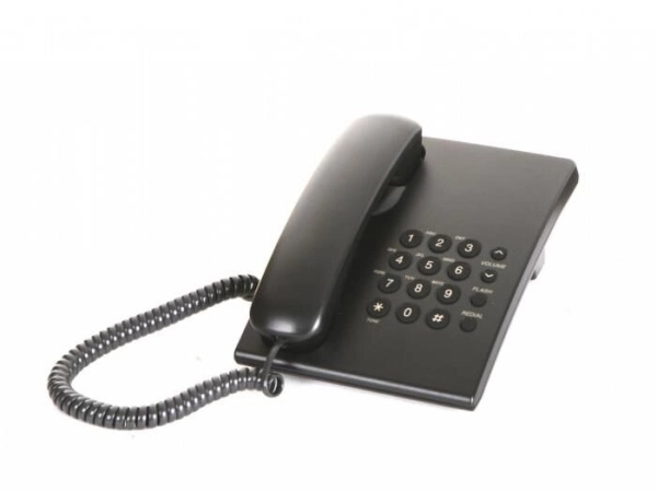 Телефон проводной Panasonic KX-TS2350RUB черный