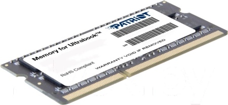 Оперативная память Patriot Memory for Ultrabook 4GB DDR3 SO-DIMM PC3-12800 (PSD34G1600L81S)