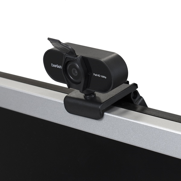 Веб-камера ExeGate EX287379RUS Stream C925 FullHD T-Tripod (матрица 1/3" 2 Мп, 1920х1080, 1080P, 30fps, 4-линзовый объектив, шторка, фиксированный фокус, USB, микрофон с шумоподавлением, повор