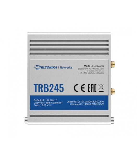 ТRB255 (TRB25500000) industrial M2M gateway cat m1 / 2x SIM/ 1x RJ45 / digital i/o / RS232 / RS485 / GPS/GNSS / NB-IoT