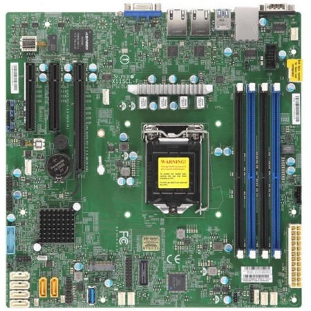 Материнская Плата SuperMicro MBD-X11SCL-F-O Soc-1151 iC242 mATX 4xDDR4 6xSATA3 SATA RAID i210AT 2хGgbEth Ret