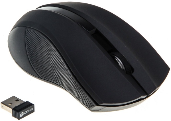 Мышь Оклик 615MW черный оптическая (1000dpi) беспроводная USB для ноутбука (3but)