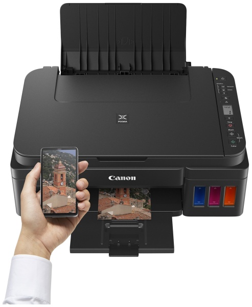 МФУ Canon PIXMA G3410 (2315C009) (принтер/сканер/копир), цветная печать, A4, печать фотографий, планшетный сканер, ЖК панель, Wi-Fi