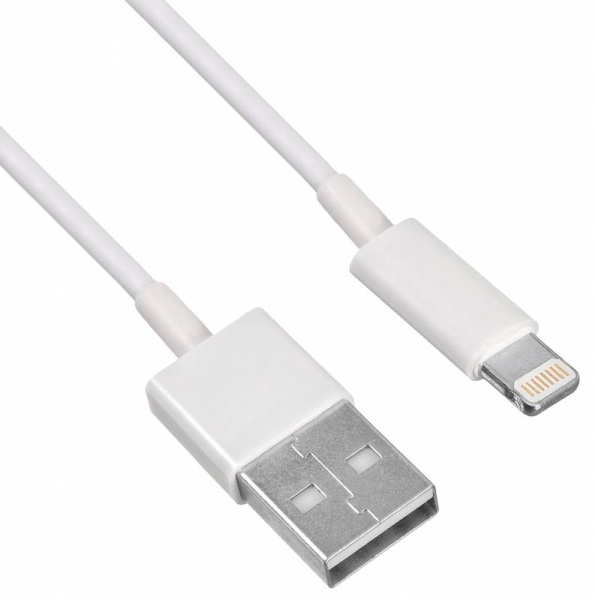 Кабель Buro BHP LIGHTNING 0.8 USB (m)-Lightning (m) 0.8м белый