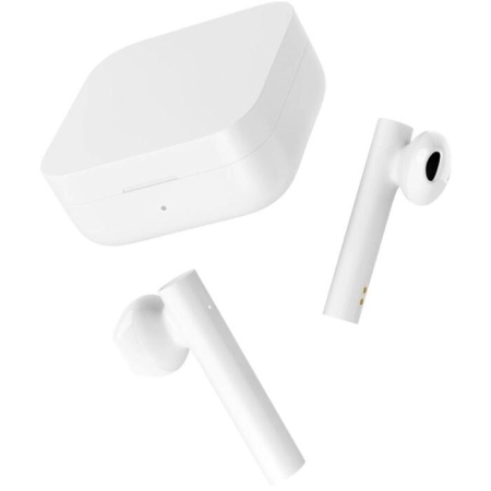 Гарнитура вкладыши Xiaomi Mi True Wireless Earphones 2 Basic(TWSEJ08WM) белый беспроводные bluetooth в ушной раковине (BHR4089GL)