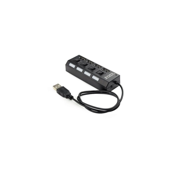 Концентратор USB 2.0 UHB-U2P4-03 4 порта, блистер (090261)