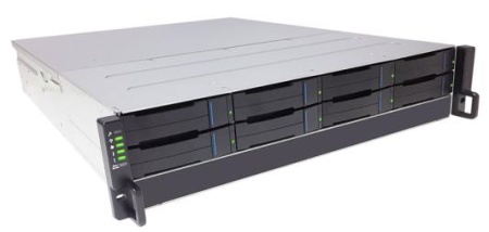 EonStor GSEP100800RPC-8U52 GSe Pro1000 2U/8bay, Single Сontroller (1x4GB, 8x3.5 SSD/HDD (SATA only), 4x1GbE iSCSI ports, 2xUSB3.0, 2xUSB2.0, 2x(PSU+FAN Module)), Rackmount kit