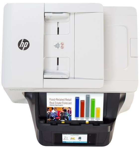 МФУ HP OfficeJet Pro 8730 (D9L20A) (принтер/сканер/копир), факс, цветная печать, A4, двусторонняя печать, планшетный/протяжный сканер, ЖК панель, сетевой (Ethernet), Wi-Fi, AirPrint