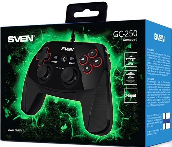 Геймпад Sven GC-250 (11 кл. 2 стика, D-pad, PC/PS3/Android/Xinput)