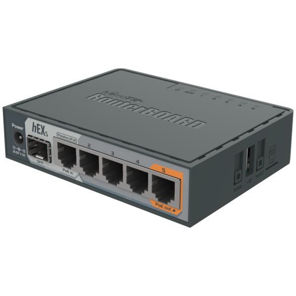 Роутер hEX S (RB760IGS) 10/100/1000BASE-TX/SFP черный