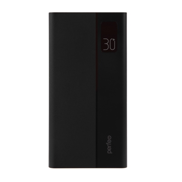 Powerbank MOUNTAINS 30000 mAh/LED дисплей/PD + QC 3.0/Type-C/4 USB/Выход: 3A, max 22.5W/Black (PF_D0161)