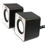 Colibri AC-02UP BLACK-WHITE {акустические 2.0, 5W RMS, питание от USB}