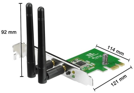 Сетевой PCE-N15 N300 PCI Express (ант.внеш.съем) 2ант.