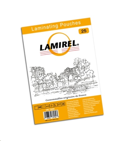 для ламинирования 75мкм A4 (25шт) глянцевая 216x303мм Lamirel (LA-78800)