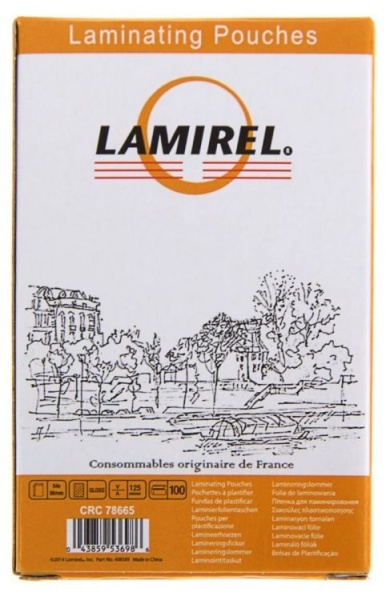 для ламинирования 125мкм (100шт) глянцевая 54x86мм Lamirel (LA-78665)