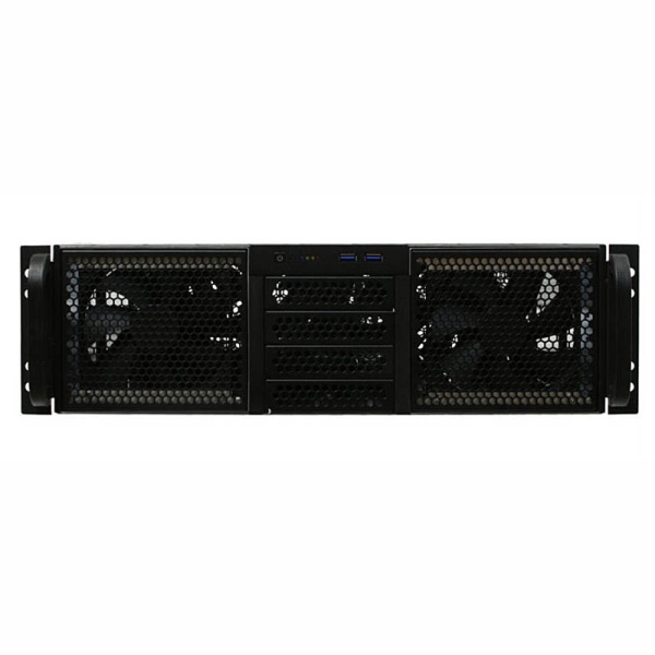 RE306-D0H14-C-48 3U server case,0x5.25+14HDD,черный,без блока питания,глубина 480мм,MB CEB 12"x10.5"