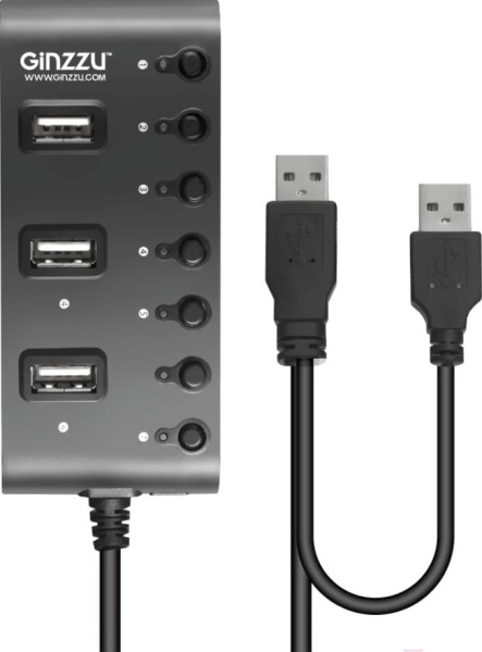 Хаб USB 2.0 GR-487UAB 7 портов