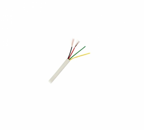 Кабель телефонный TWT-TEL4/100-GY плоский, 4 жилы, 28 AWG, бухта 100 метров, серый