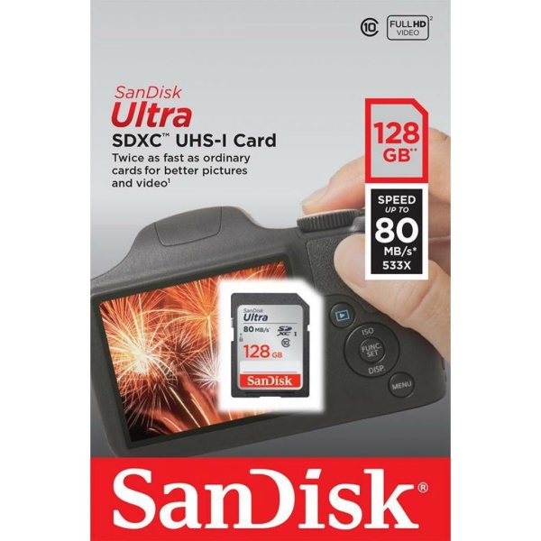 Флеш карта SDXC 128Gb Class10 Sandisk SDSDUN4-128G-GN6IN Ultra