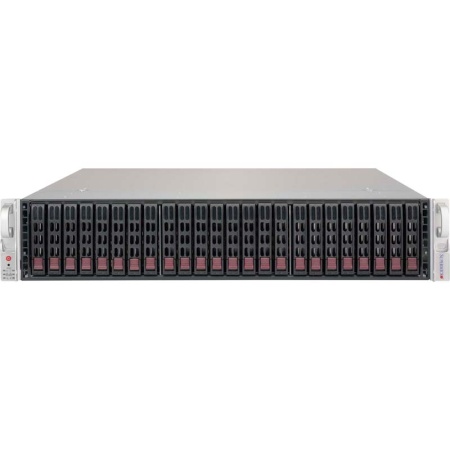CSE-216BE2C-R609JBOD 2U Storage JBOD Chassis with capacity 24 x 2.5" hot-swappable HDDs bays, Dual Expander Backplane Boards support SAS3/2 HDDs with 12Gb/s throughput