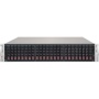 CSE-216BE2C-R609JBOD 2U Storage JBOD Chassis with capacity 24 x 2.5" hot-swappable HDDs bays, Dual Expander Backplane Boards support SAS3/2 HDDs with 12Gb/s throughput