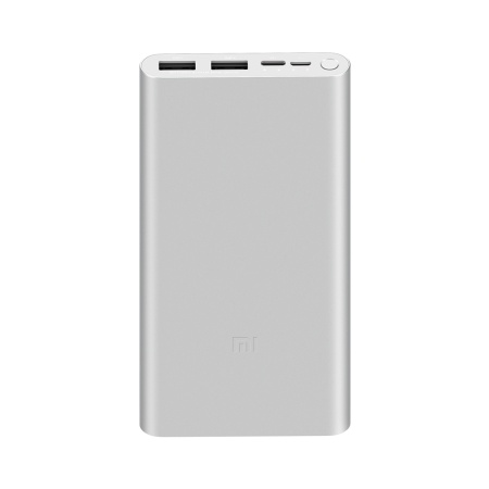 Мобильный аккумулятор Xiaomi Mi Power Bank 3 PLM13ZM 10000mAh 2.4A QC 2xUSB черный (VXN4274GL)