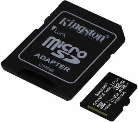 Карта памяти Kingston Canvas Select Plus microSDHC 32GB (с адаптером)