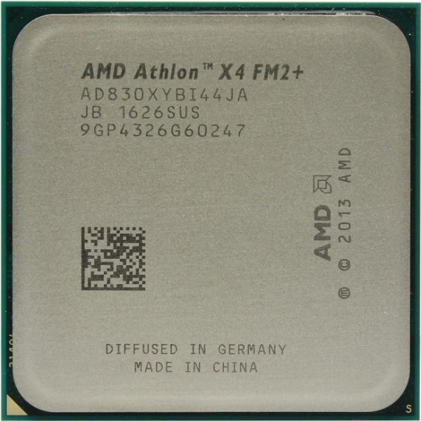 Процессор AMD Athlon X4 830 OEM FM2+, 4-ядерный, 3000 МГц, Turbo: 3400 <noindex>МГц</noindex>, Kaveri, Кэш L2 - 4 Мб, 28 нм, 65 Вт