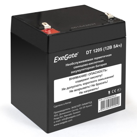 Аккумуляторная батарея ExeGate  EX285964RUS DT 1205 (12V 5Ah, клеммы F1)
