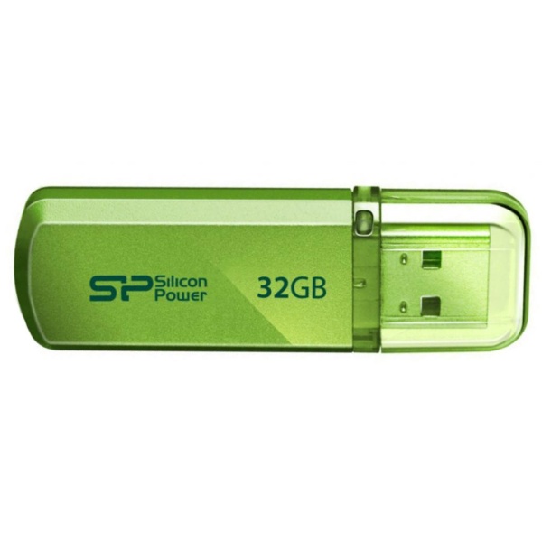 Флеш Диск Silicon Power 32Gb Helios 101 SP032GBUF2101V1N USB2.0 зеленый