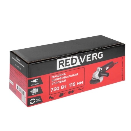 Углошлифовальная машина RedVerg RD-AG73-115 730Вт 12000об/мин рез.шпин.:M14 d=115мм
