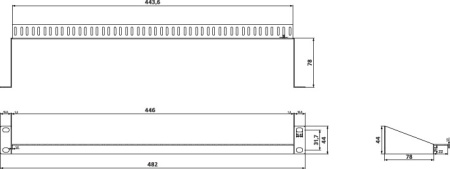 CM-ML-REAR Кабельный организатор, 19", задний