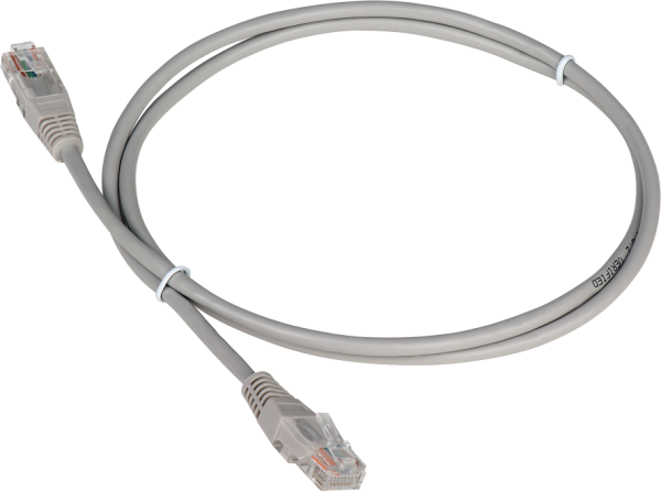 TWT TWT-45-45-0.3-GY, 0.3м UTP, категория 5e, разъёмы RJ-45 - RJ-45, многожильный, 4 пары, оболочка PVC, 0.3 м