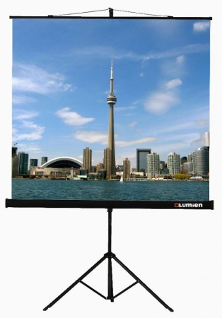 Экран на треноге Lumien 160x160см Eco View LEV-100105 1:1 напольный рулонный