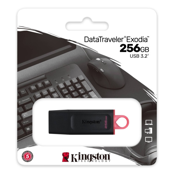 256Gb DataTraveler Exodia DTX/256GB USB3.0 черный/красный