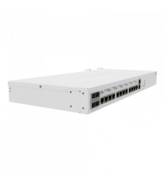 CCR2116-12G-4S+ Cloud Core Router 2116-12G-4S+ with Amazon Annapurna Labs Alpine v3 AL73400 CPU (16-cores, 2GHz per core), 16GB RAM, 4xSFP+ cage, 13xGbit LAN, M.2 PCIe slot, RouterOS L6, 1U rackmount case, Dual PSU