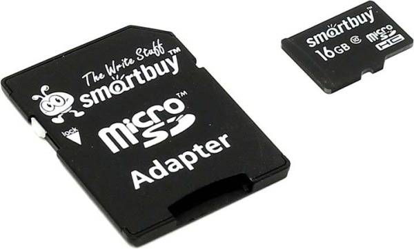 Micro SecureDigital 16Gb SB16GBSDCL10-01 {Micro SDHC Class 10, SD adapter}