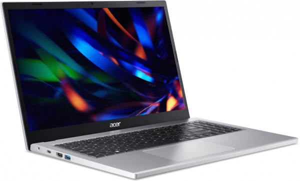 Acer Extensa EX215-33-P4E7 15.6" 1920x1080 (Full HD), IPS, Intel N Series N200, 1000 МГц, 8 Гб DDR5, 512 Гб SSD, Intel UHD Graphics, Wi-Fi, Bluetooth, без ОС, серебристый