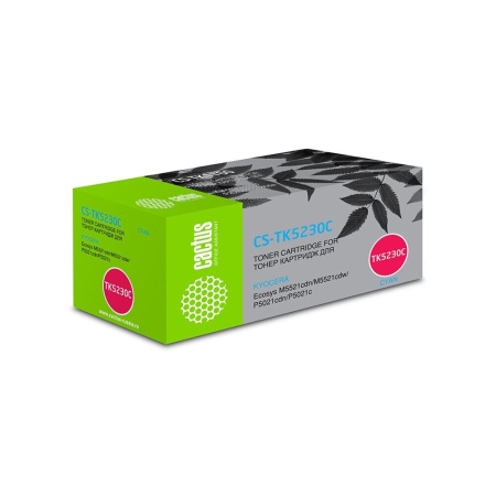 Тонер-картридж Cactus CS-TK5230C голубой (2600стр.) для Kyocera Ecosys M5521cdn/M5521cdw/P5021cdn/P5