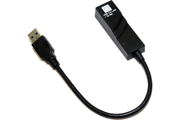 UA3-45-01BK Кабель-адаптер USB3.0 -> RJ45 10/100/1000 Мбит/с, 10см
