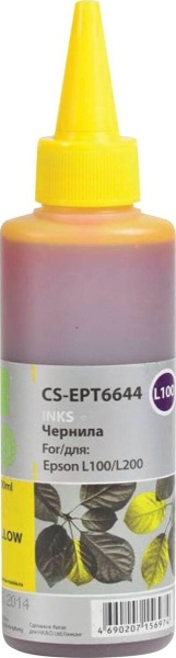 Чернила для Epson L100, желтые, 100ml CS-EPT6644
