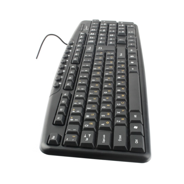 Клавиатура KB-8340UM-BL, USB, черный, 107 клавиш + 9 доп. клавиш, кабель 1.7 метра {20} (796585)