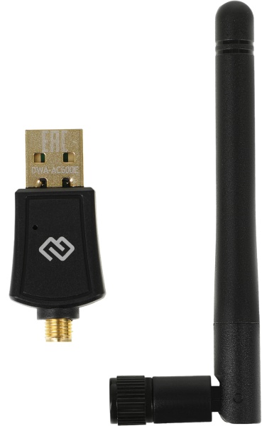 Сетевой DWA-AC600E AC600 USB 2.0 (ант.внеш.съем) 1ант. (упак.:1шт)