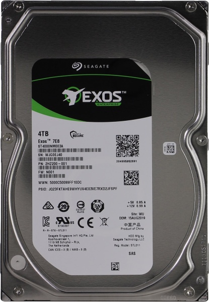 Жесткий диск Original SAS 3.0 4Tb ST4000NM003A Exos (7200rpm) 256Mb