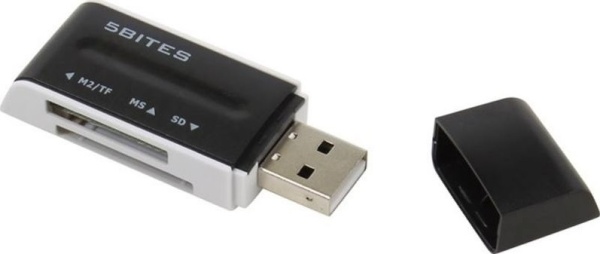 RE2-102BK (RE-102BK) Устройство ч/з карт памяти USB2.0 / ALL-IN-ONE / USB PLUG / BLACK