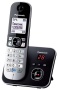 Радиотелефон Panasonic KX-TG6821RUB (черный) {Беспроводной DECT,автоответчик,определитель номера,телефонный справочник 120 зап.}