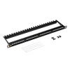 Патч-панель Lanmaster LAN-PPC24U5E 19" 0.5U 24xRJ45 кат.5e UTP